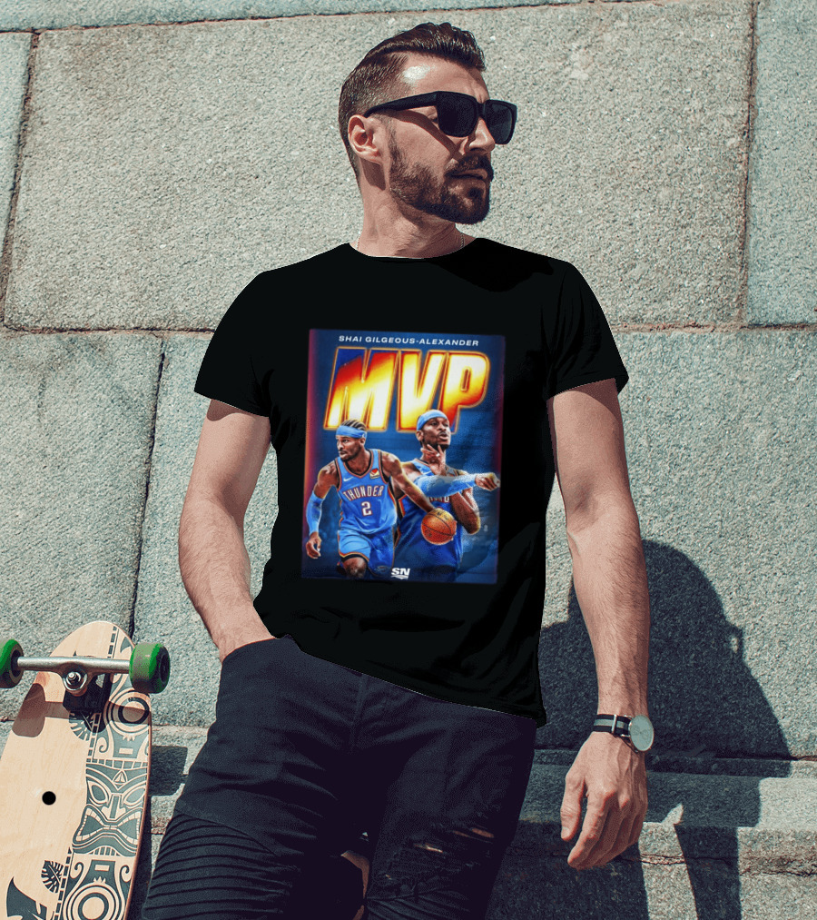 Shai Gilgeous Alexander Thunder MVP Basketball Star T-Shirt