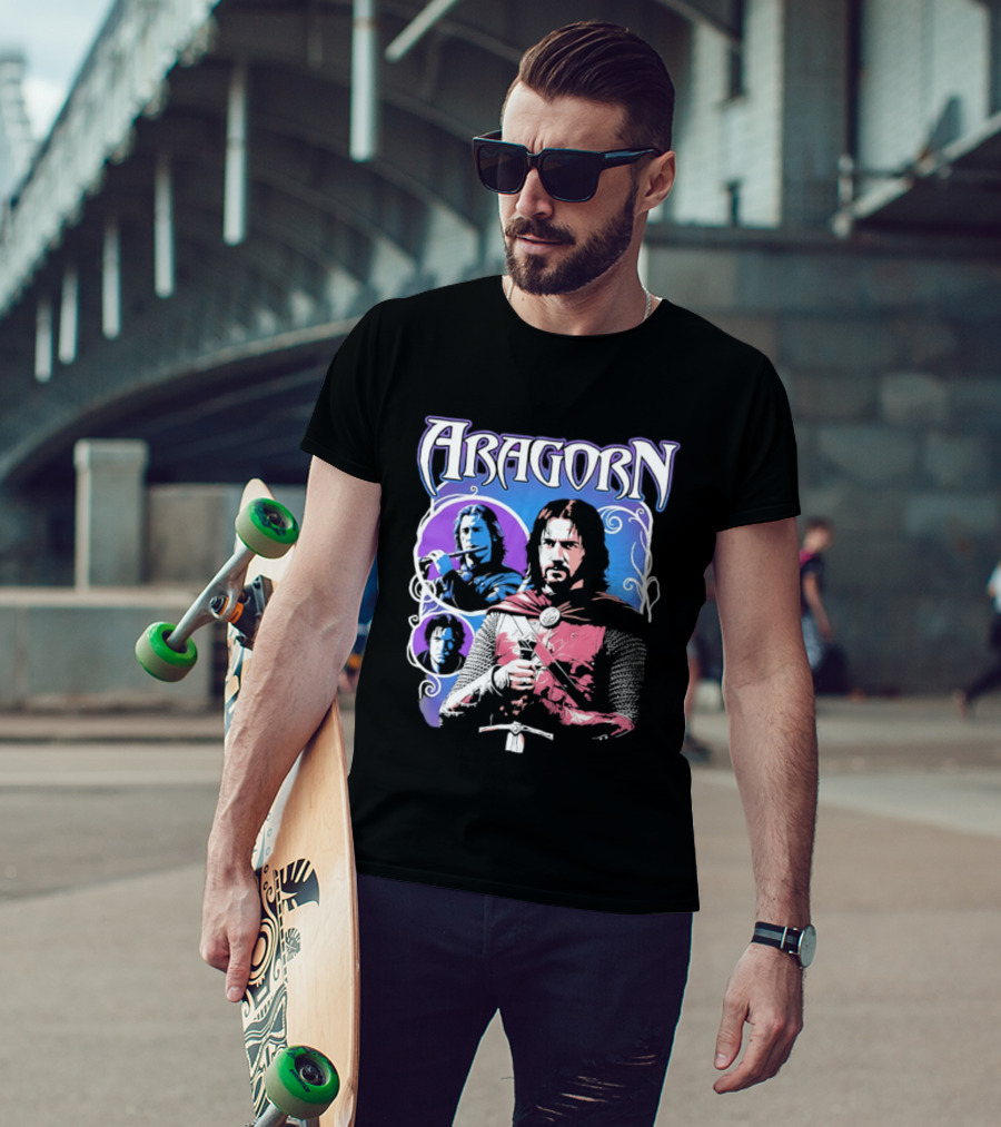 Aragorn The Lord Of The Rings Vintage Heroic Fantasy T-Shirt
