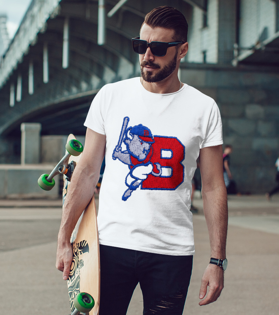 2026 Buffalo Bisons Big League Chew B Logo Baseball Bat Hitting Buffalo Embroidery Hat T-Shirt