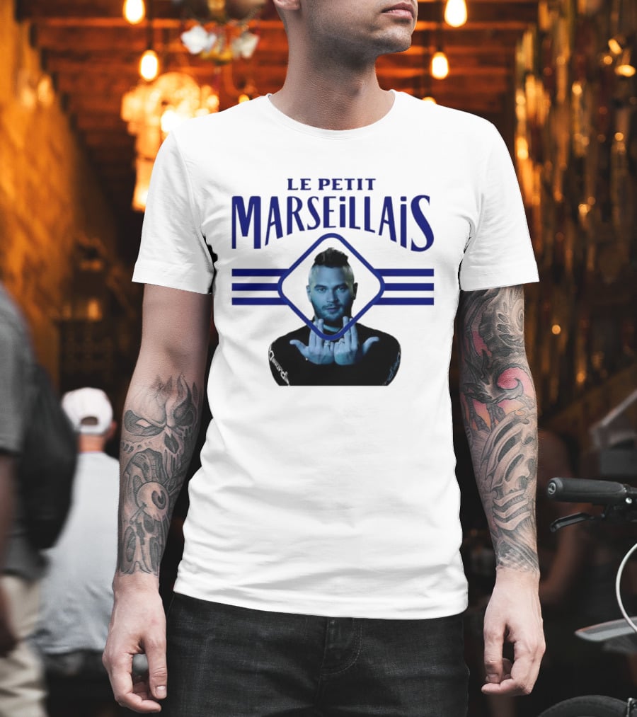Le Petit Marseillais Blue Logo With Man In Diamond Frame T-Shirt