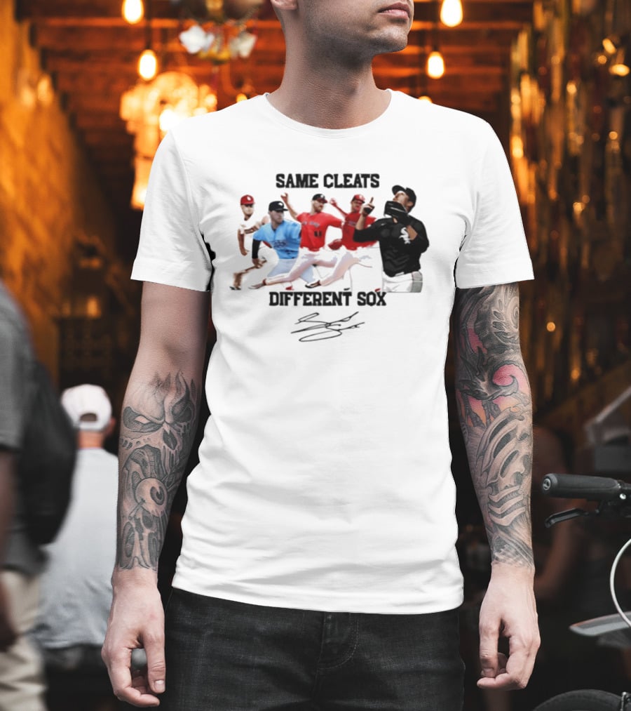 MLB Same Cleats Different Sox Baseball Players T-Shirt