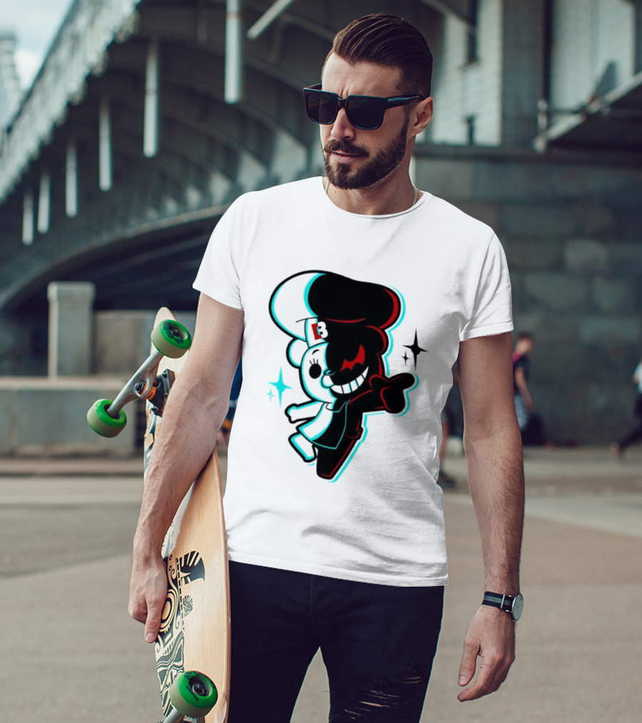 Danganronpa Monokuma Funkin B Symbol Neon T-Shirt