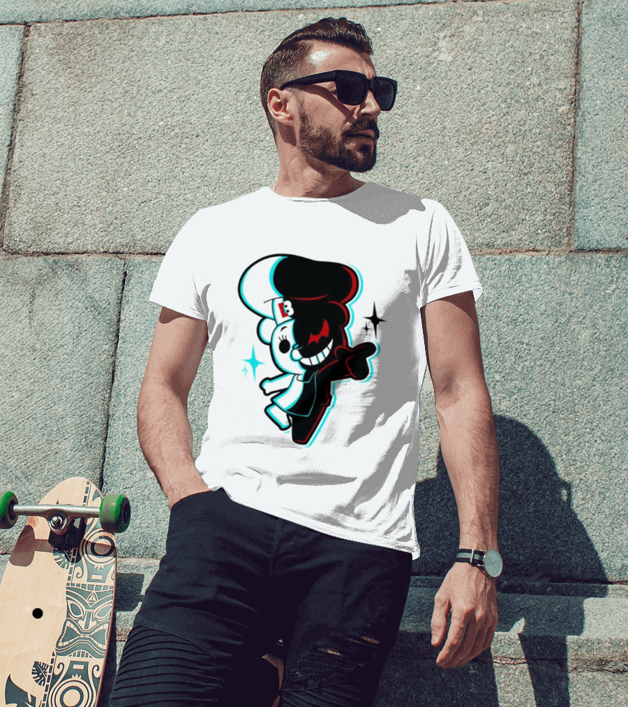 Danganronpa Monokuma Funkin B Symbol Neon T-Shirt