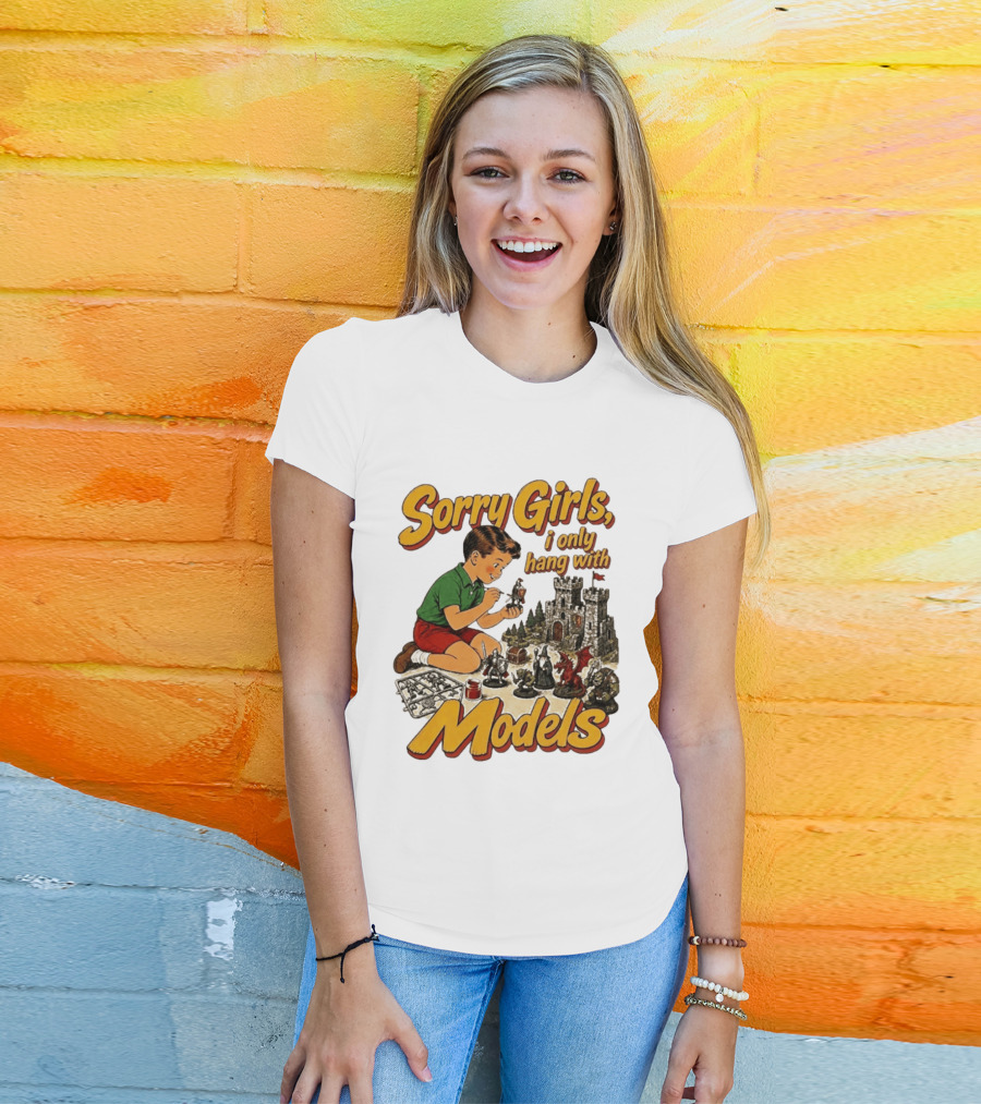 Sorry Girls I Only Hang With Models Vintage Wizard Castle Playset T-Shirt