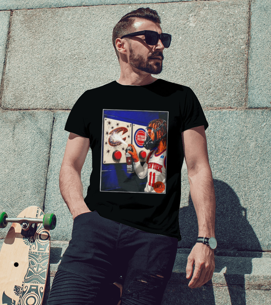 Spider Killer Jalen Brunson 11 New York Knicks Cavaliers Pistons Spray Knicks Mexico T-Shirt