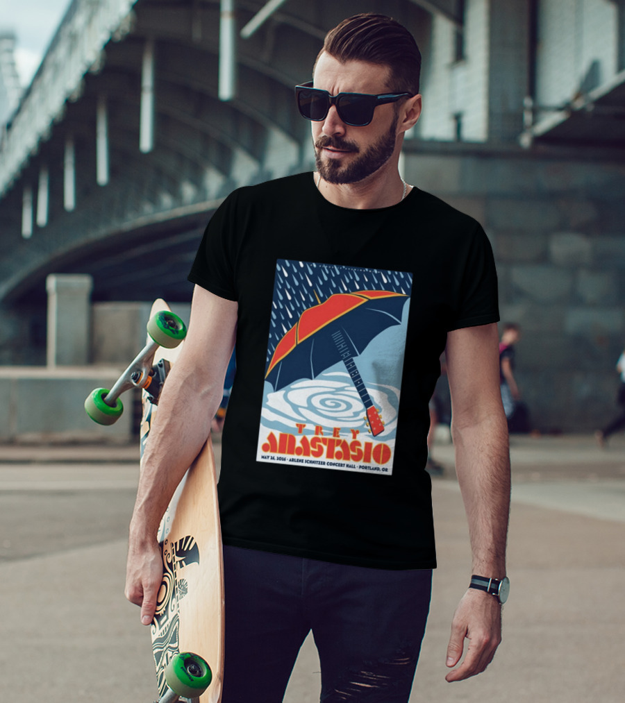 Trey Anastasio Arlene Schnitzer Concert Hall Portland OR May 26 2026 Umbrella Guitar T-Shirt