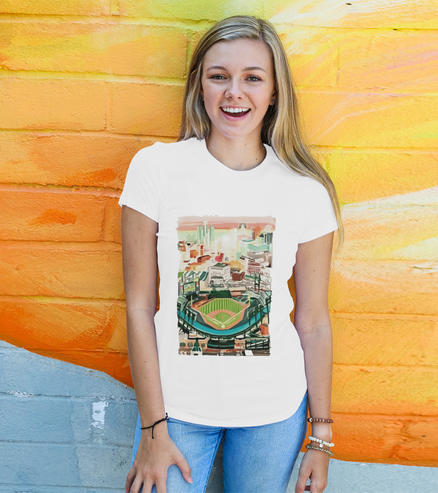 2026 Tigers Up Next Stadium Skyline Baseball Field T-Shirt