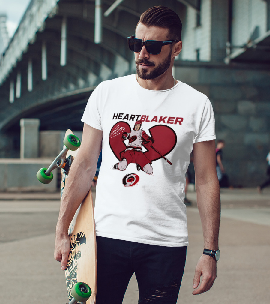 Brent Burns Heartblaker Carolina Hurricanes Broken Heart T-Shirt