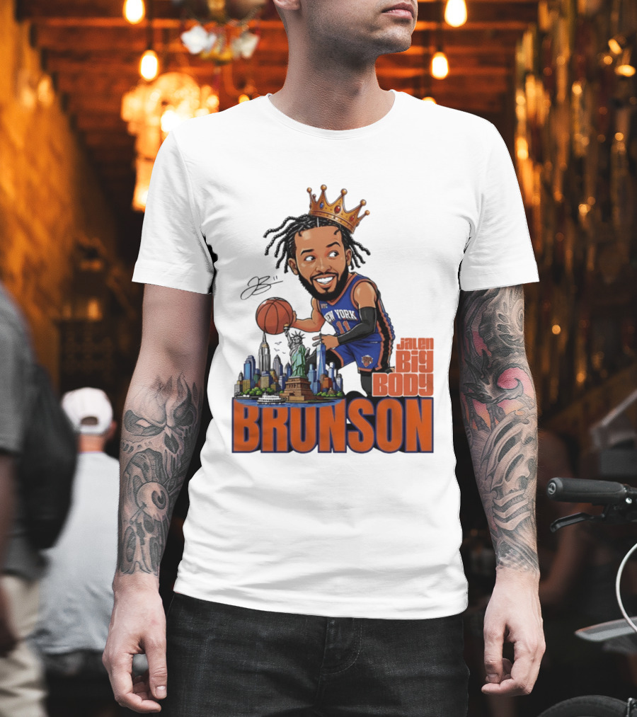 Jalen Brunson New York Knicks Big Body Crown Basketball Skyline Statue Of Liberty T-Shirt