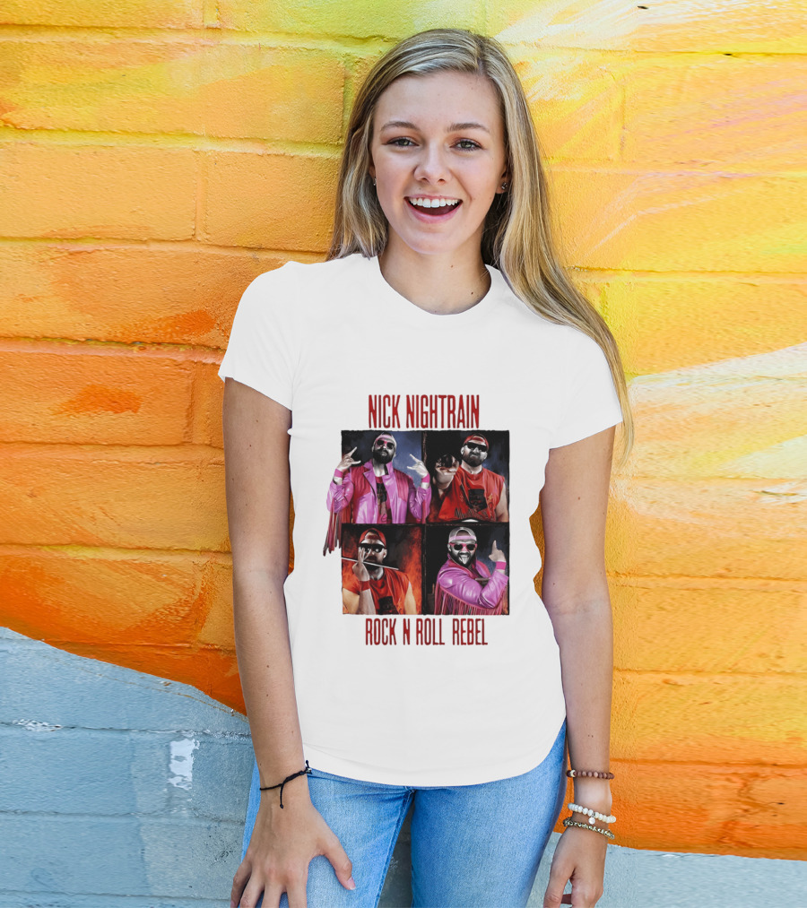 Nick Nightrain Rock N Roll Rebel Pink Jacket Red Bandana T-Shirt