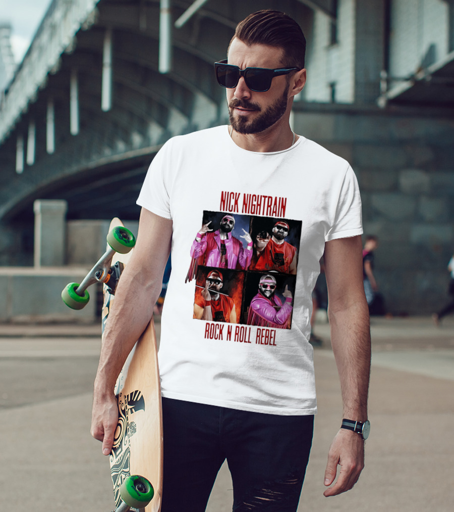 Nick Nightrain Rock N Roll Rebel Pink Jacket Red Bandana T-Shirt