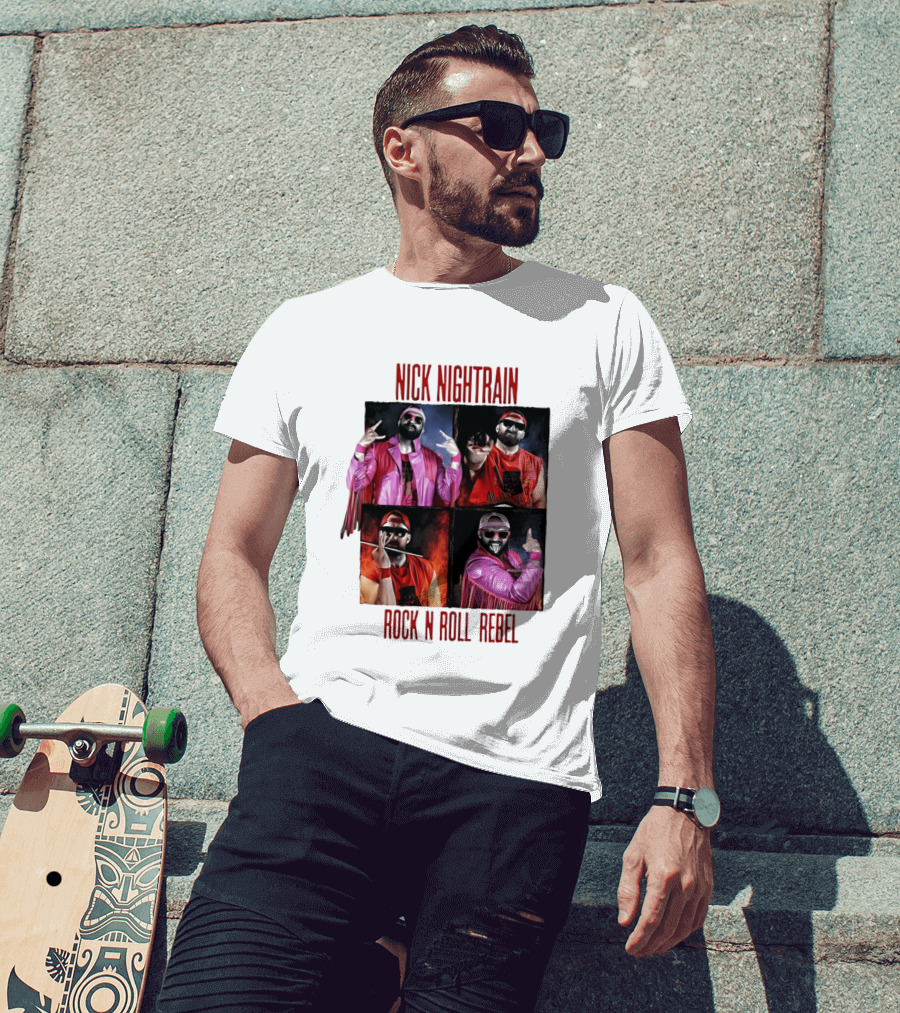 Nick Nightrain Rock N Roll Rebel Pink Jacket Red Bandana T-Shirt