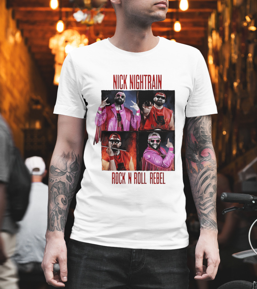 Nick Nightrain Rock N Roll Rebel Pink Jacket Red Bandana T-Shirt