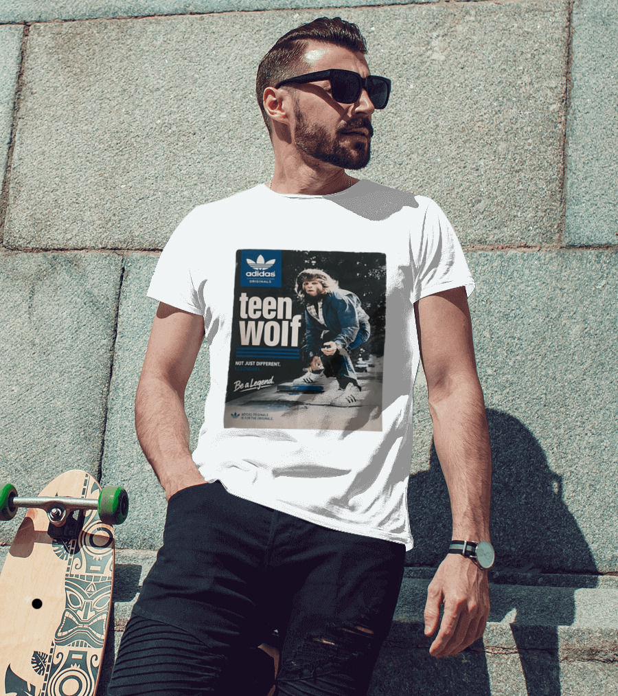 Adidas Originals Teen Wolf Be A Legend Not Just Different Legendary Skater T-Shirt