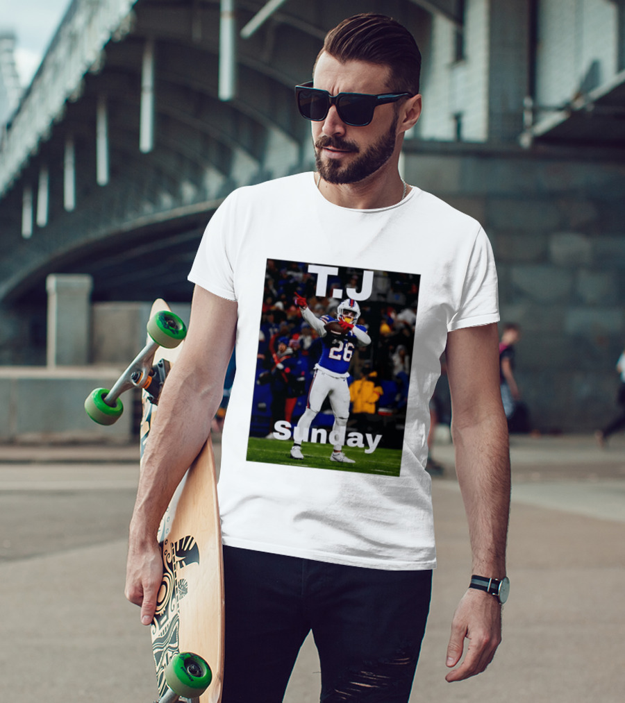 T.J. 26 Buffalo Bills Sunday T-Shirt