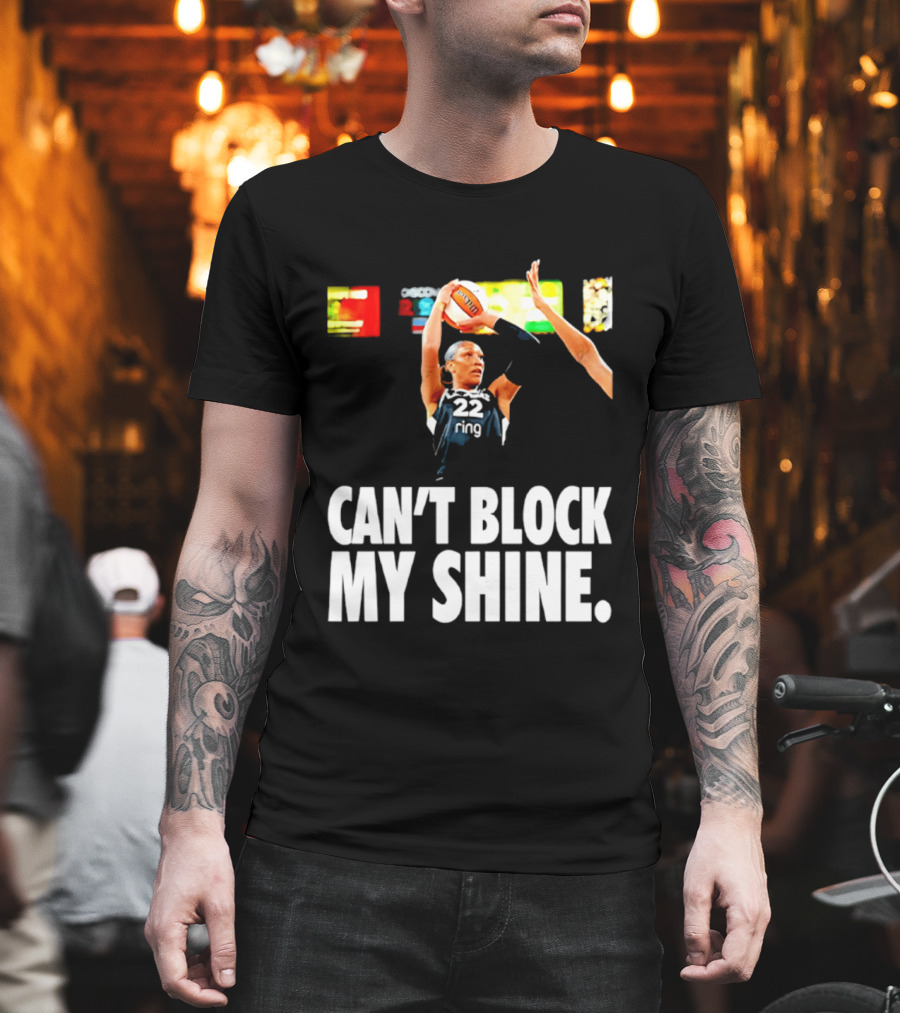 A'ja Wilson Can't Block My Shine Las Vegas Aces Basketball Triumph T-Shirt