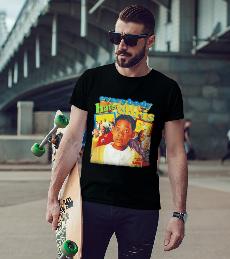 Everybody Hates Chris Show Characters Collage Colorful T-Shirt