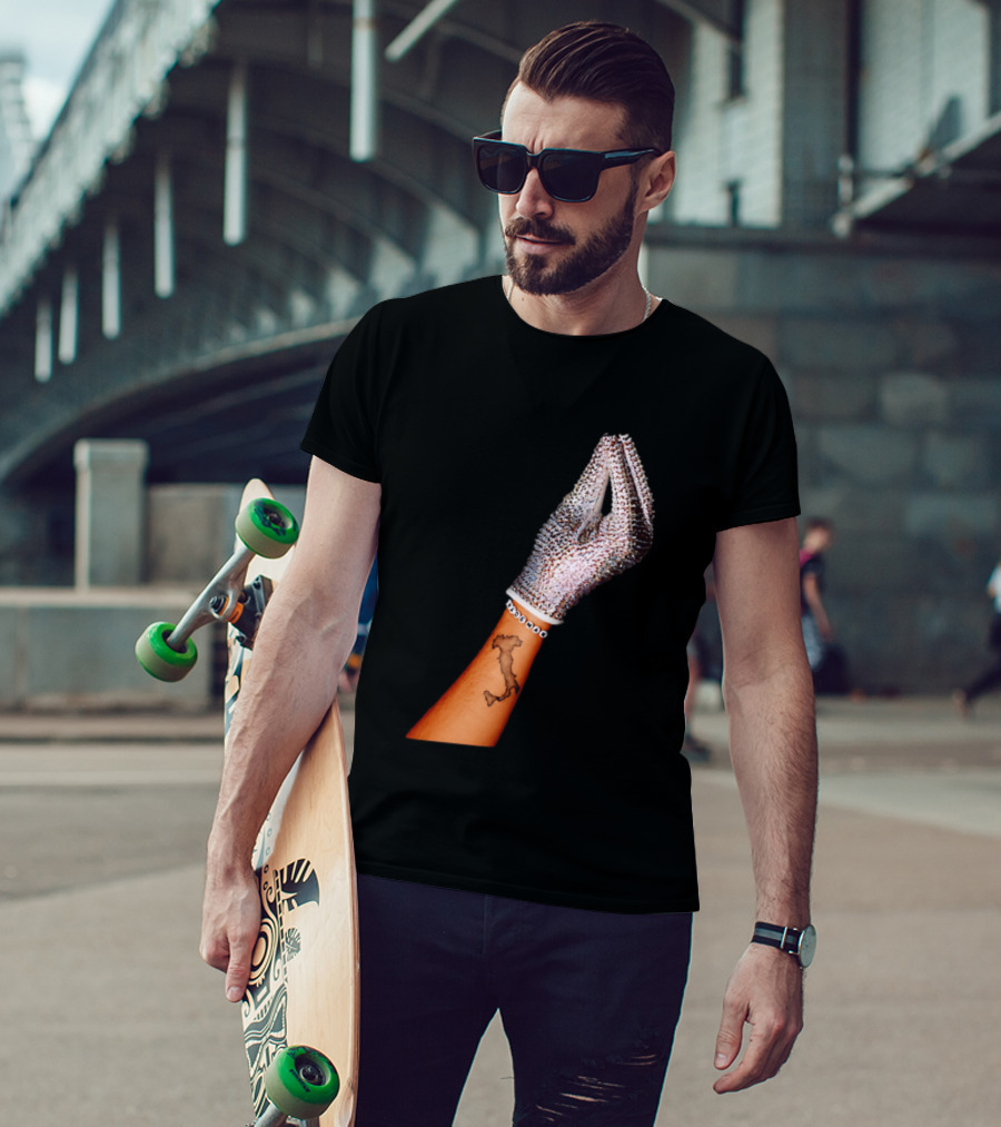 Mademan Italia Drake IceMan Glitter Glove Tattoo T-Shirt
