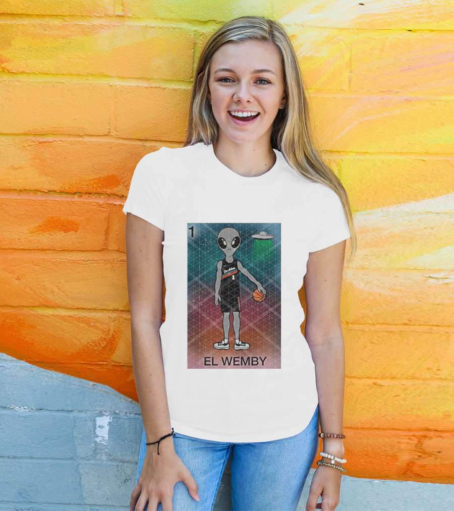 El Wemby San Antonio Spurs Alien UFO Basketball Victor Wembanyama 2026 T-Shirt