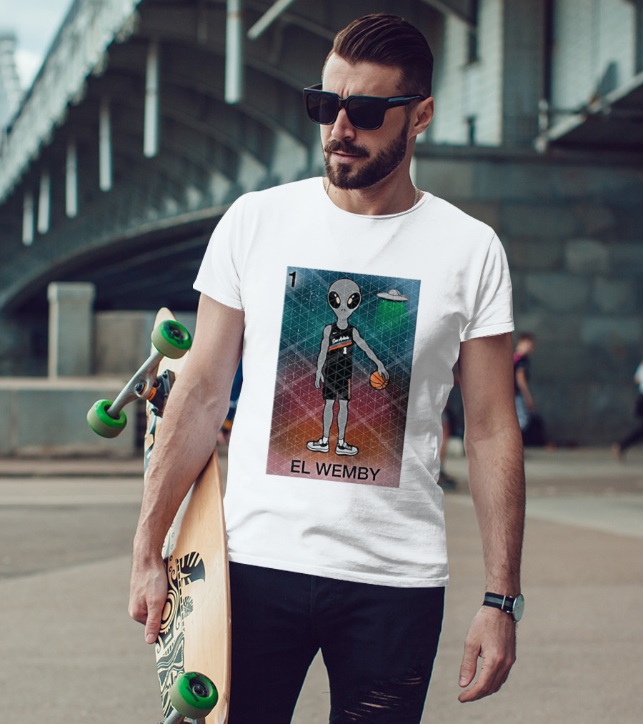 El Wemby San Antonio Spurs Alien UFO Basketball Victor Wembanyama 2026 T-Shirt