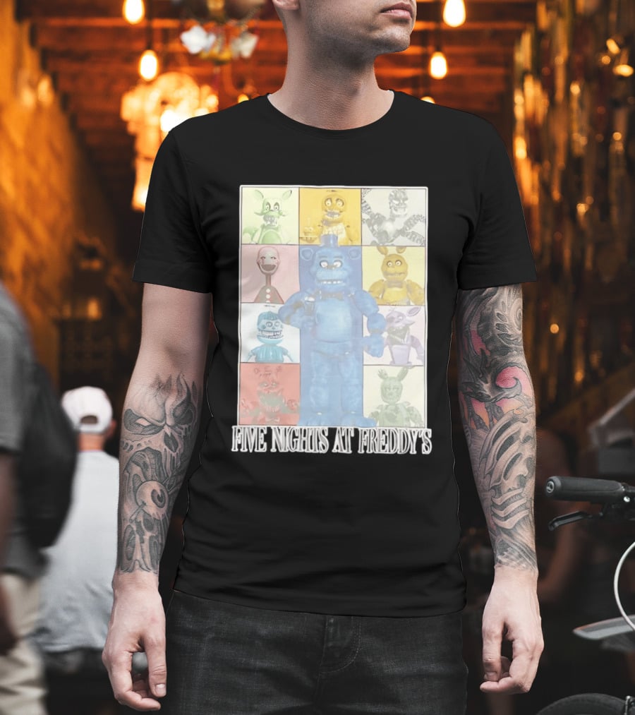 Five Nights At Freddy's The Eras Tour Animatronics Characters T-Shirt