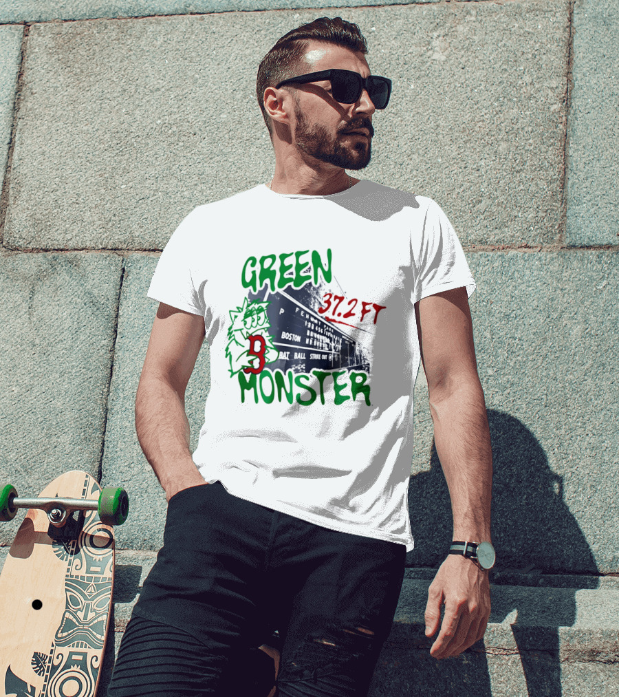 Boston Red Sox Green Monster Fenway 37.2 FT T-Shirt
