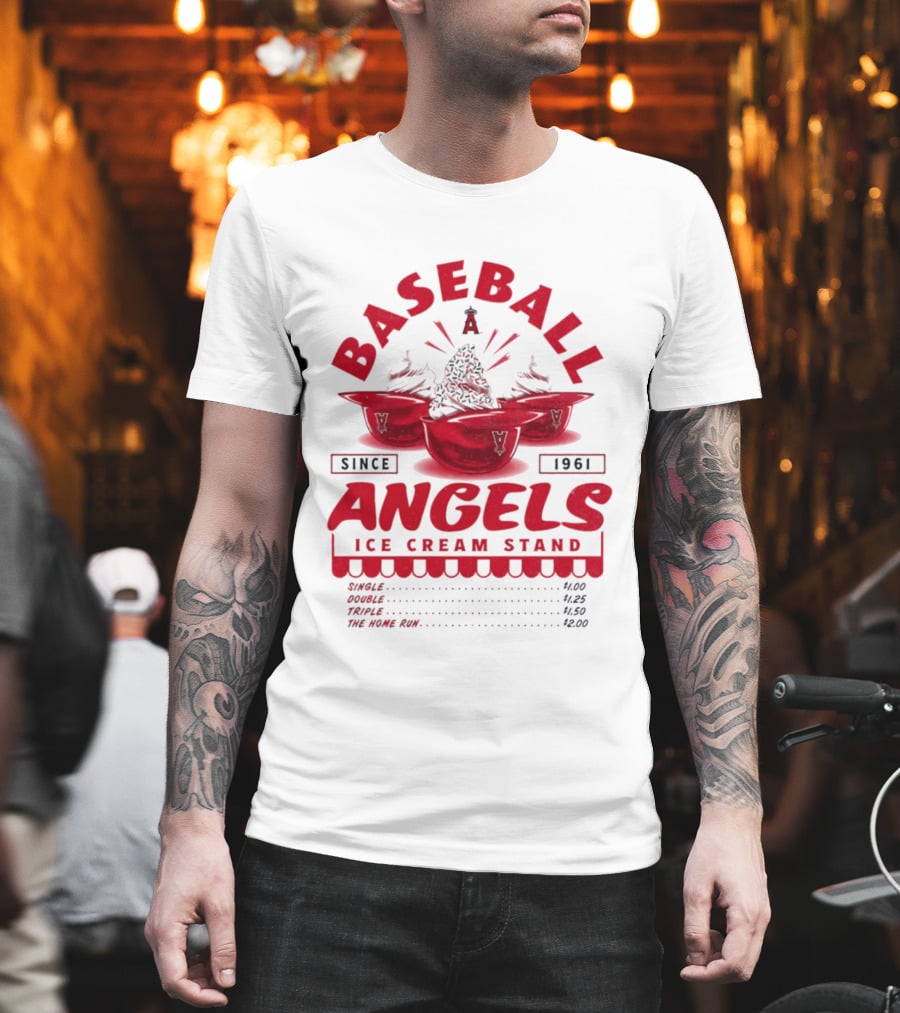 Baseball Angels Ice Cream Stand Since 1961 T-Shirt