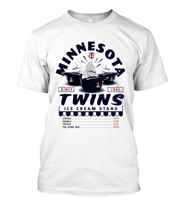 Minnesota Twins Ice Cream Stand Since 1961 Baseball Team Cups And Prices T-Shirt
