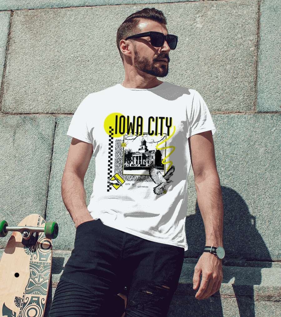 Iowa City University Old Capitol Literary Heritage Bird And Book T-Shirt