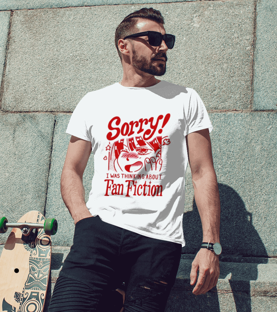 Sorry I Was Thinking About Fan Fiction Reader Story Book T-Shirt