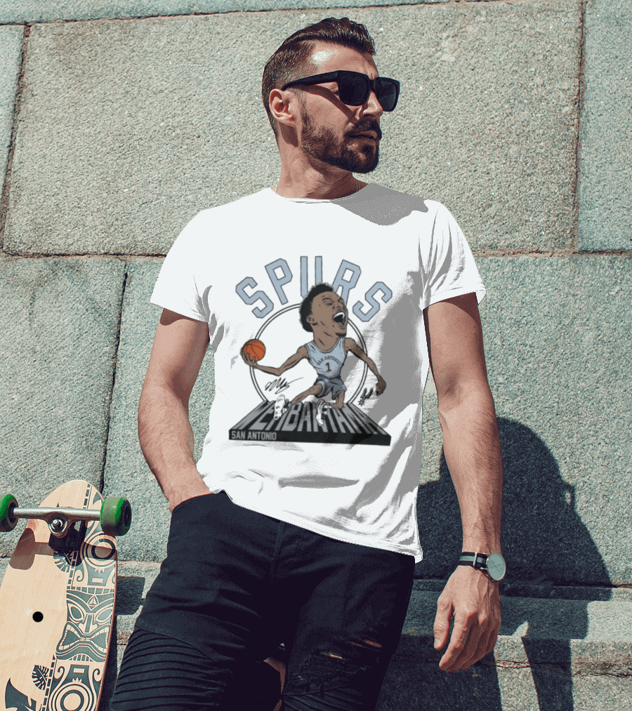 Victor Wembanyama San Antonio Spurs Basketball Caricature T-Shirt