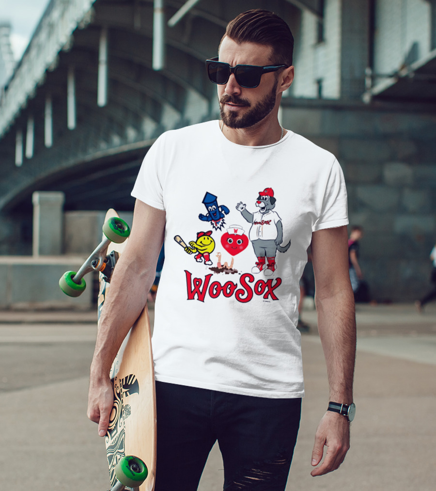 WooSox Baseball Team Central Masscots Characters T-Shirt