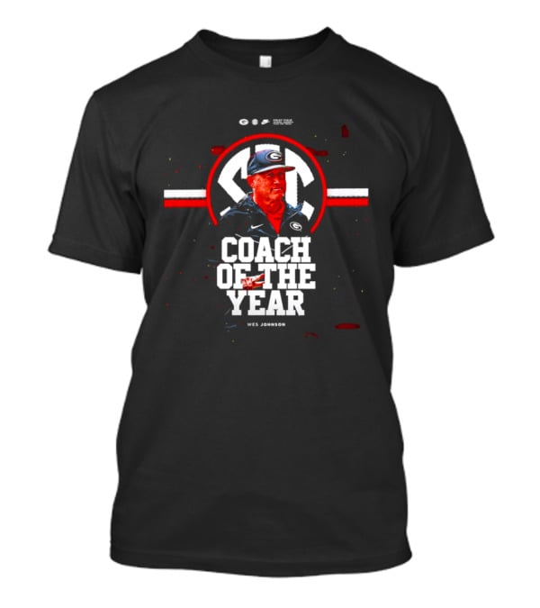 SEC Wes Johnson Coach Of The Year 2026 Georgia Bulldogs T-Shirt