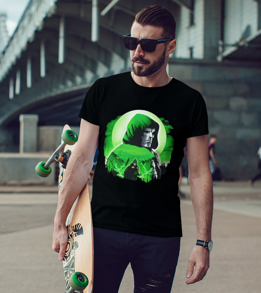 Doctor Doom Green Hooded Emperor Power T-Shirt