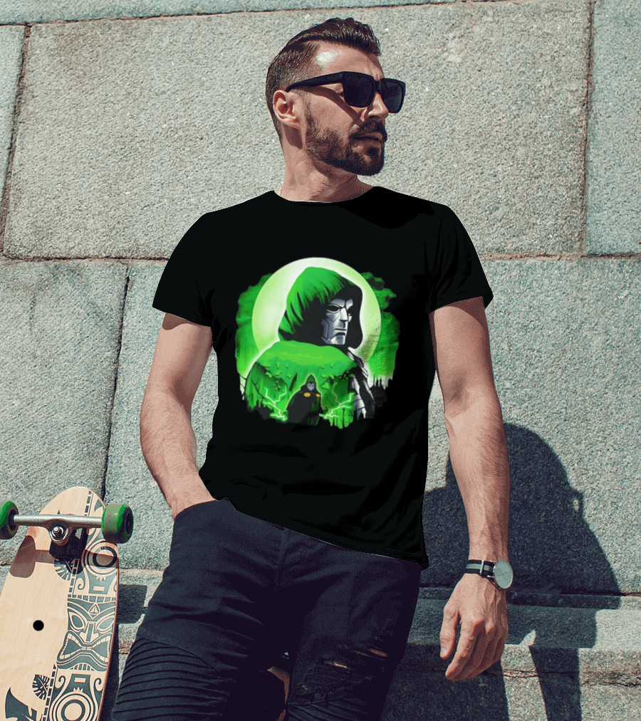 Doctor Doom Green Hooded Emperor Power T-Shirt
