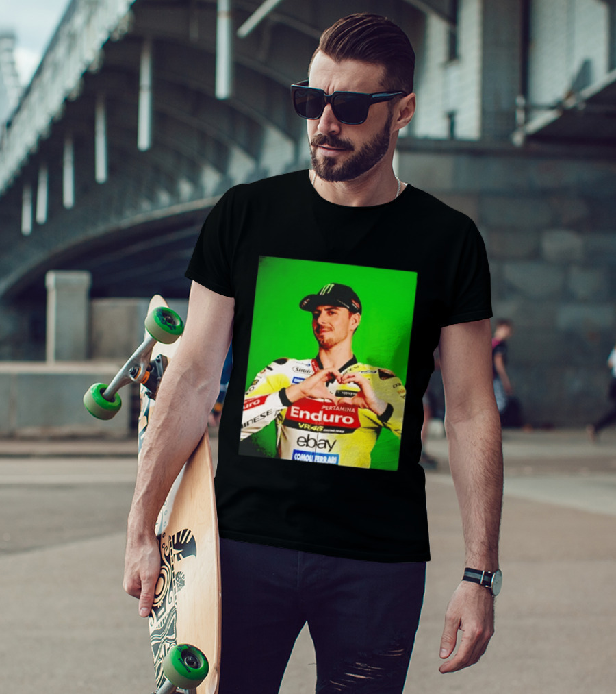 Valentino Rossi Motogp Legend Heart Sign VR46 Enduro Racing Yellow T-Shirt