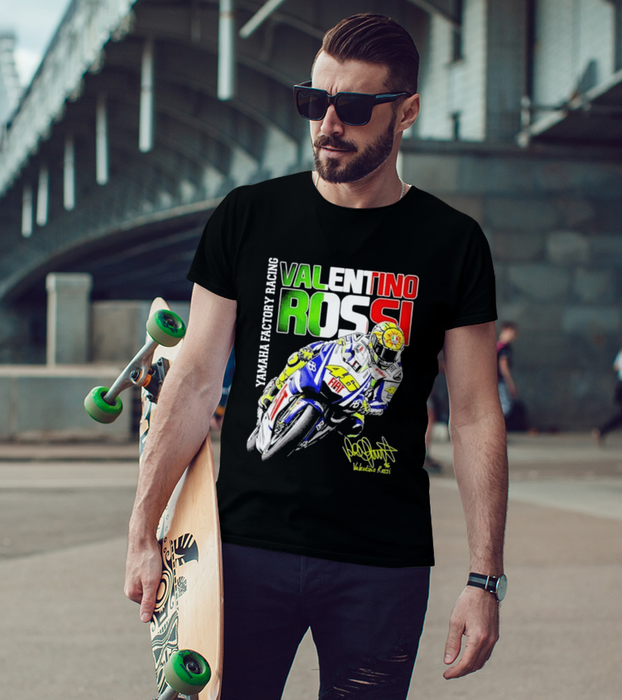 Valentino Rossi Yamaha Factory Racing Motogp Fiat Racing T-Shirt