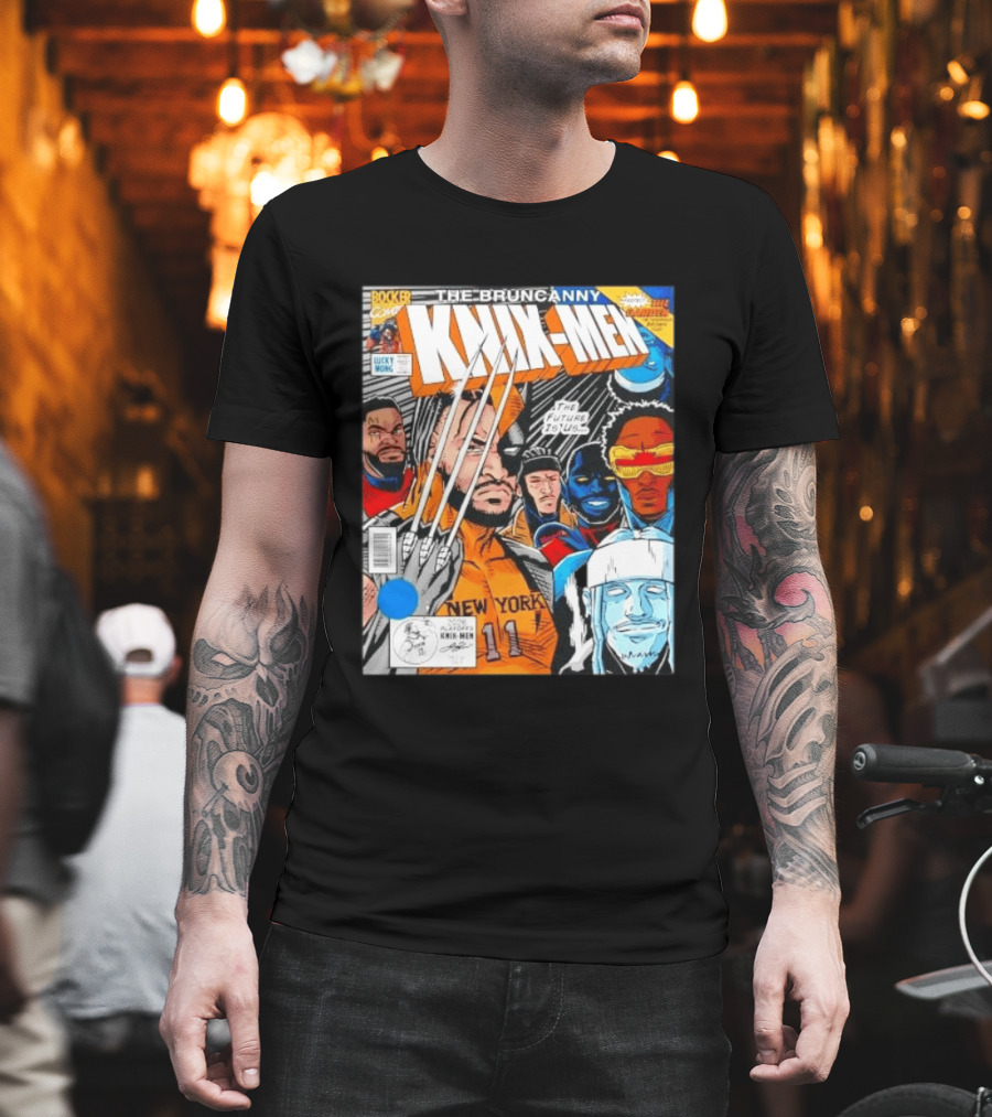 Jalen Brunson New York Bruncanny Knix Men Comic Knicks T-Shirt