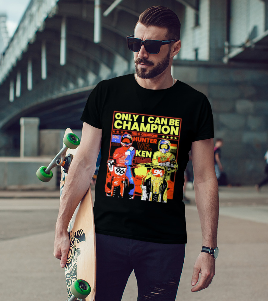 Hunter Lawrence Vs Ken Roczen Only 1 Can Be Champion Motorcycle Race T-Shirt