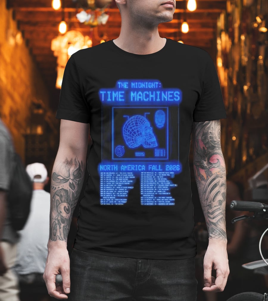 The Midnight Time Machines Tour Dates North America Fall 2026 T-Shirt