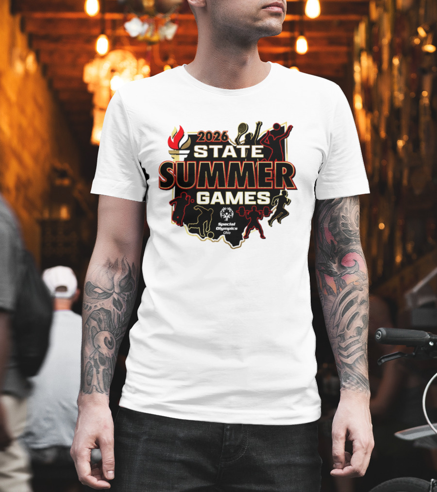 2026 State Summer Games Athletic Silhouettes And Torch T-Shirt