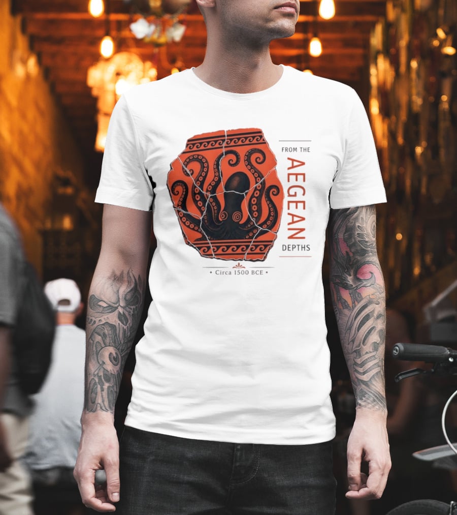 Ancient Aegean Octopus From The Aegean Depths Circa 1500 BCE T-Shirt