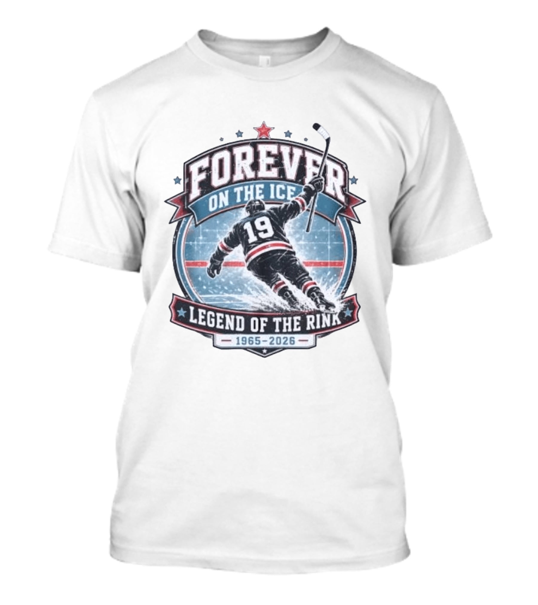 Forever On The Ice Legend Of The Rink 19 1965 2026 T-Shirt