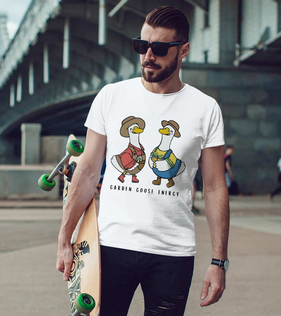 Garden Goose Energy Funny Gardening Goose Duo T-Shirt