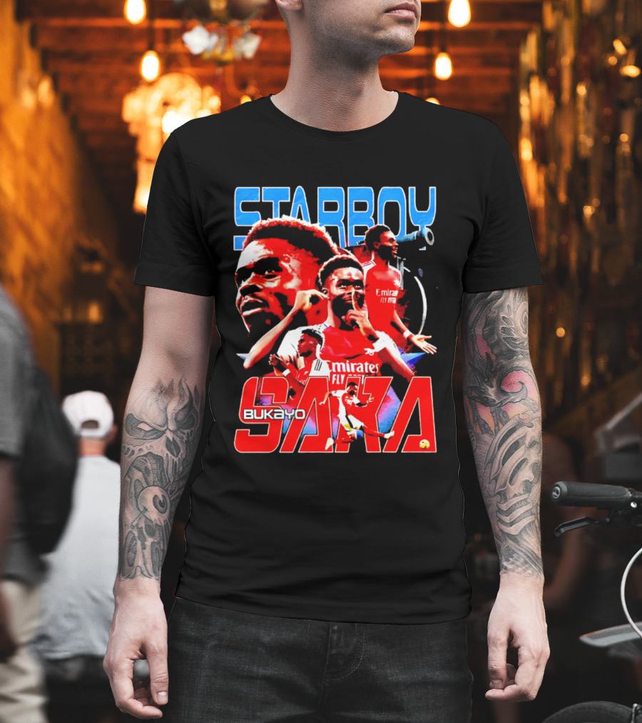 Starboy Bukayo Saka Arsenal Emirates Fly Player T-Shirt