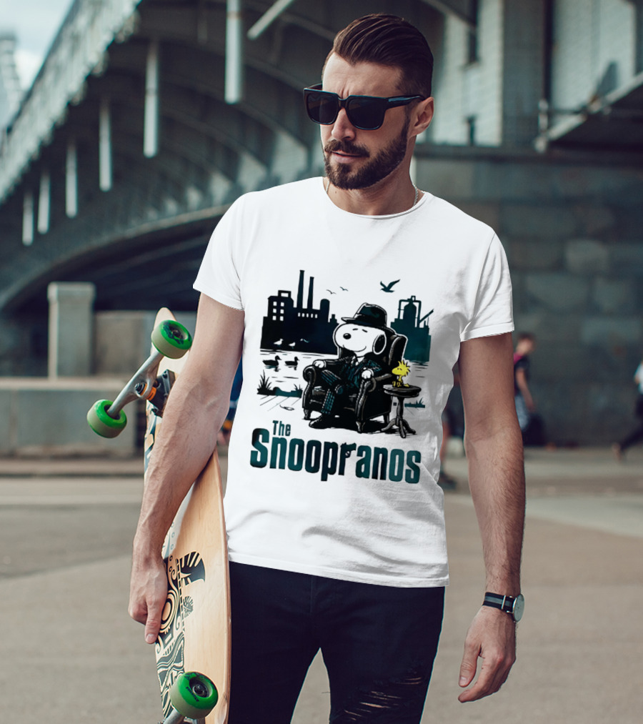 The Snoopranos Peanuts Snoopy Woodstock Mafia Scene T-Shirt