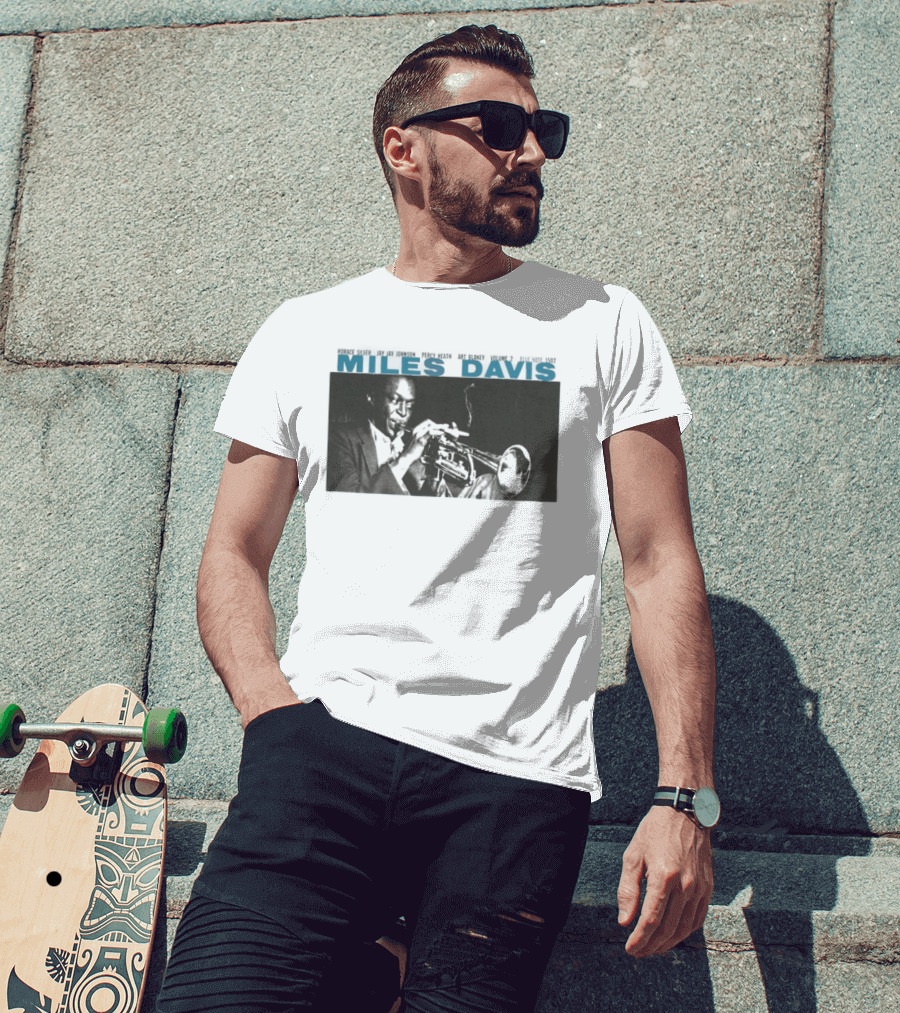 Miles Davis Volume 2 Jazz Horace Silver JJ Johnson Black And White Album Cover T-Shirt