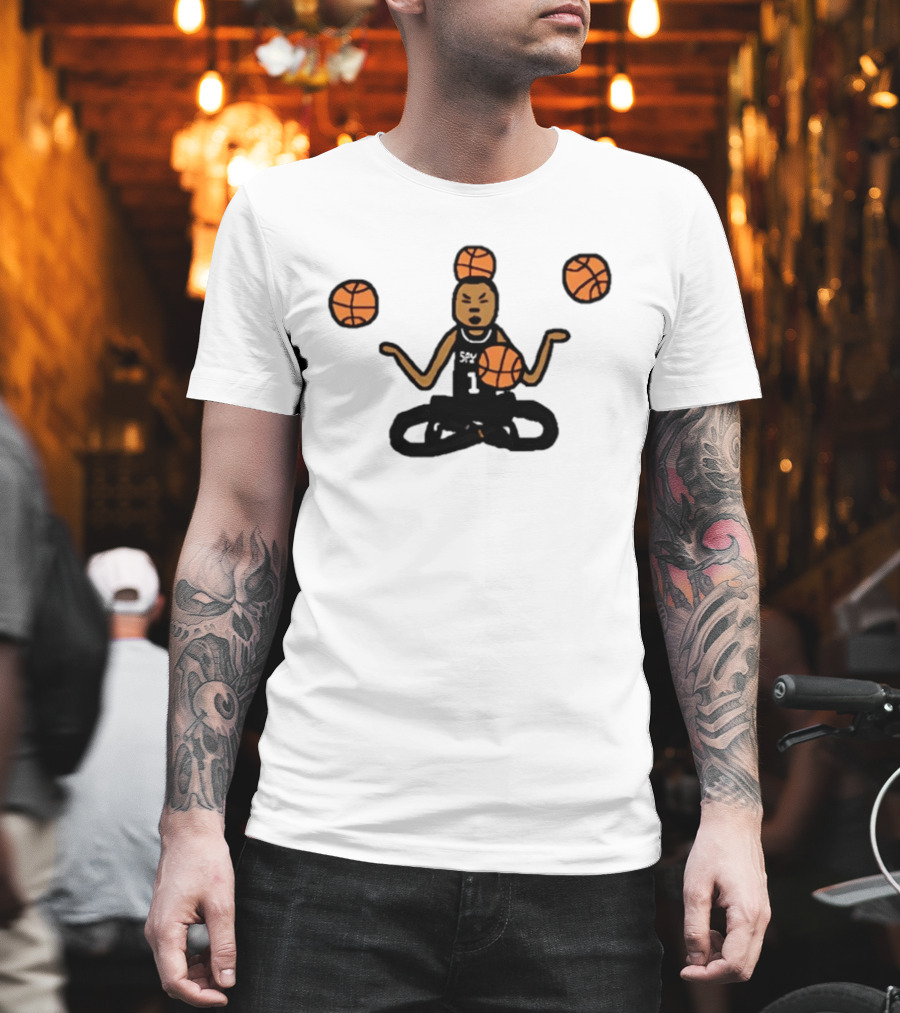 Monk Wemby Victor Wembanyama Juggling Basketballs San Antonio Spurs T-Shirt
