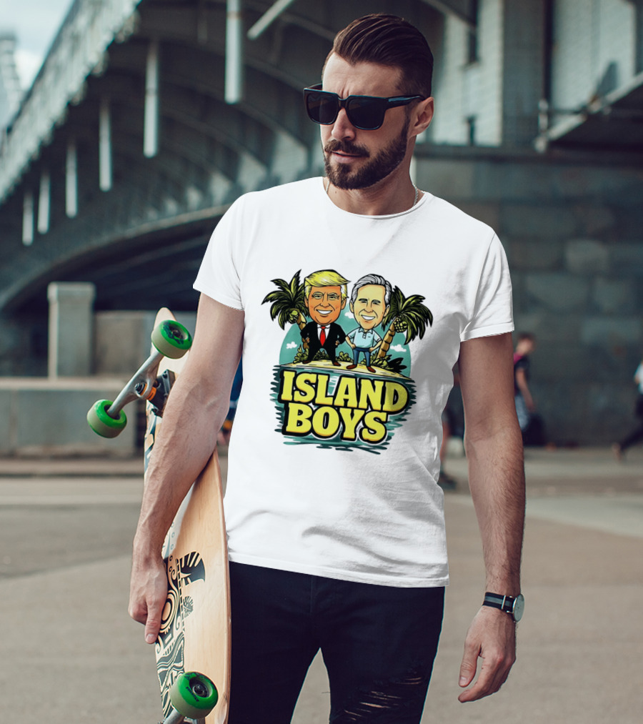 Donald Trump George W Bush Island Boys Presidents Palm Trees T-Shirt