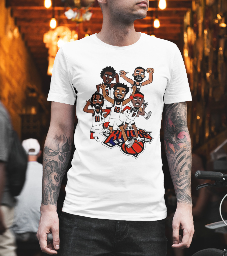 Premiun New York Knicks Future Champs 2026 NBA Cartoon Players T-Shirt